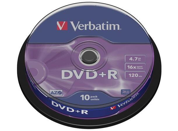 DVD+R VERBATIM 4.7Gb 16X Spindle (10) 
